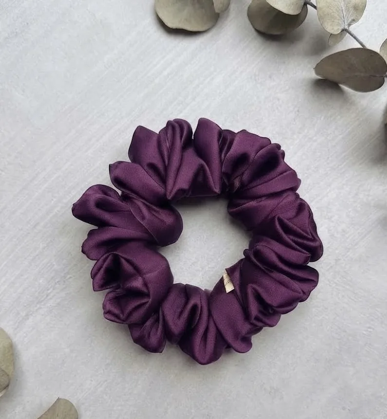Rich premium silk Long scrunchies in size Medium