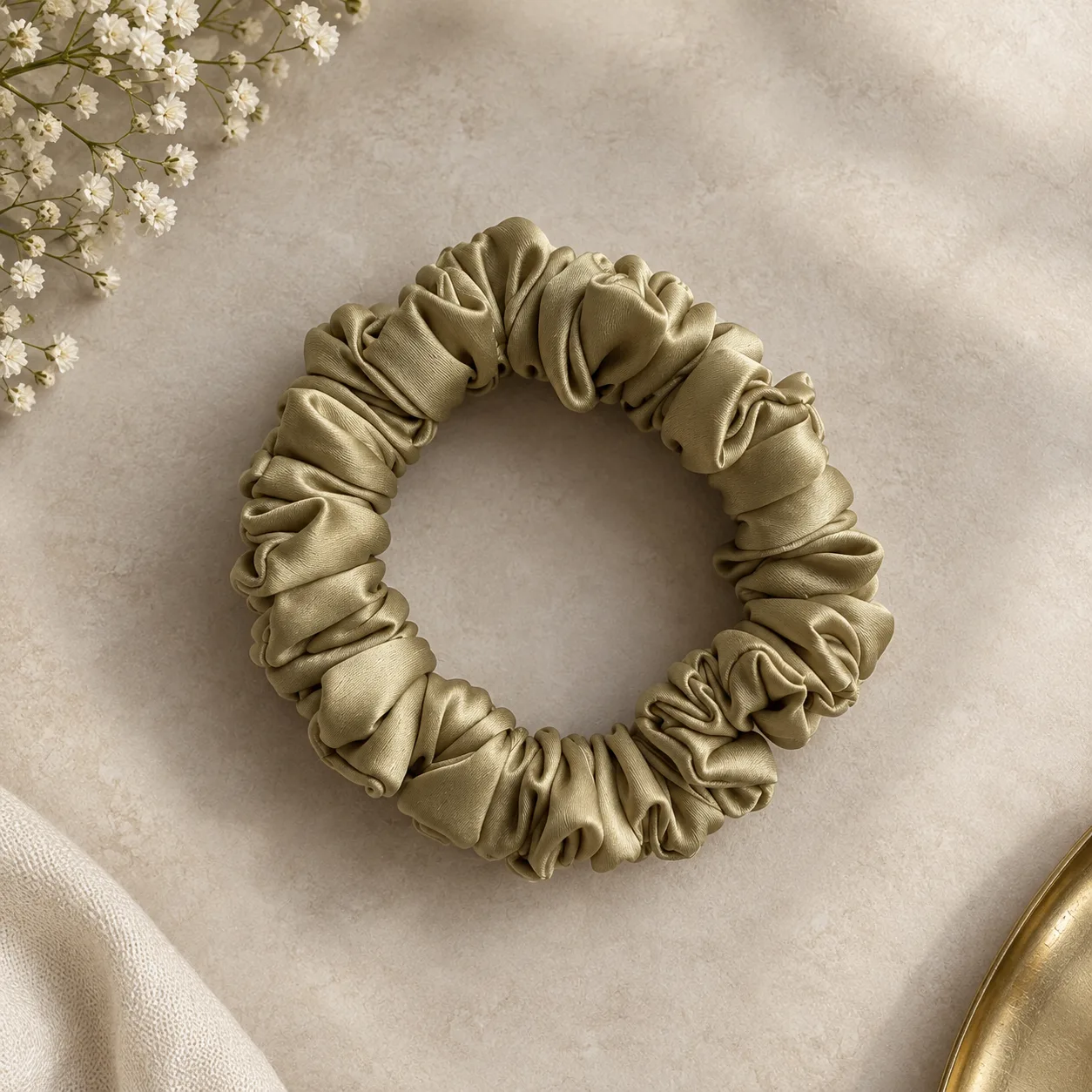 Rich premium silk Long Scrunchies in size Skinny