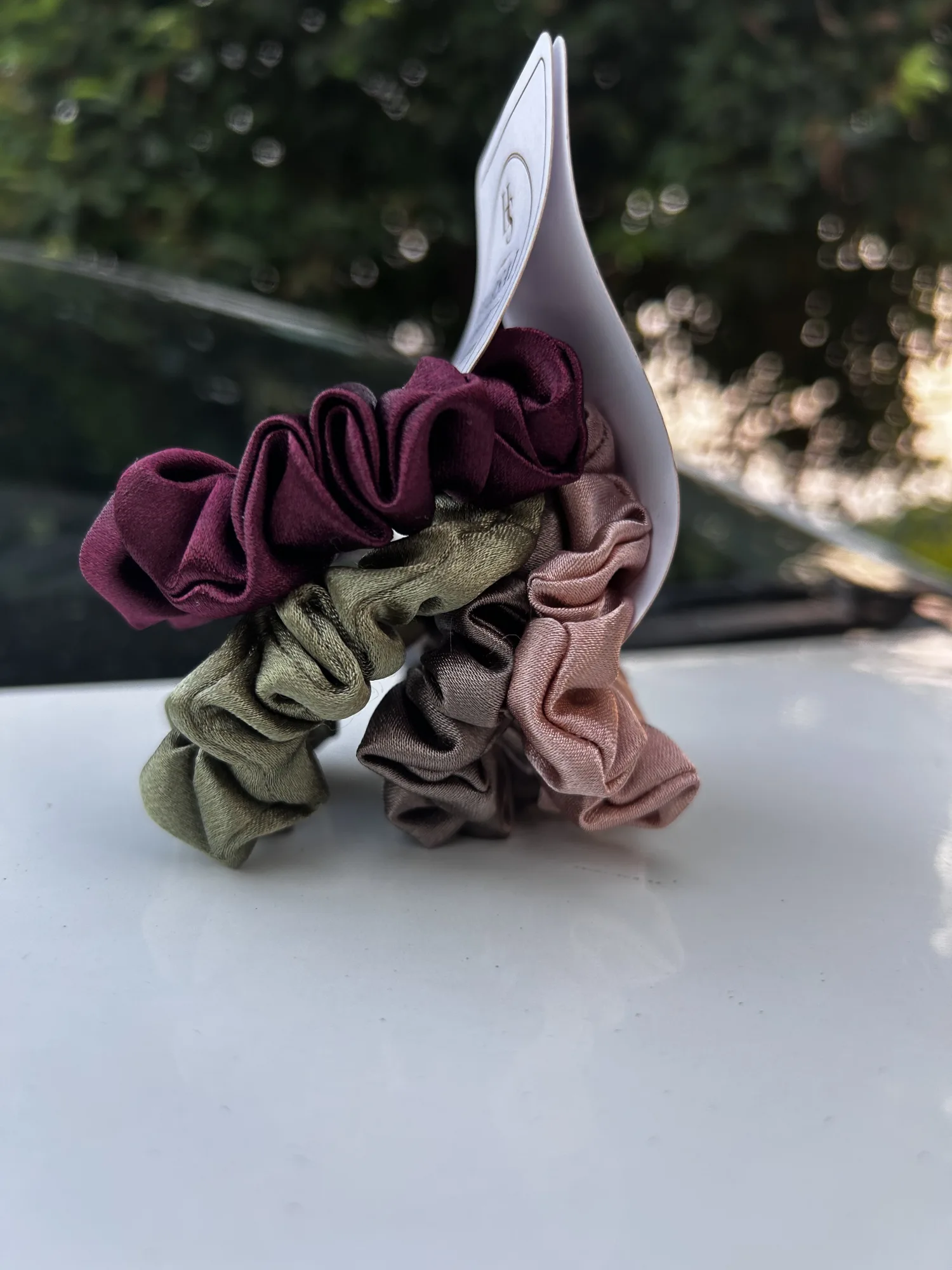 Silk Scrunchies Size S-Regular-(pack of 4)