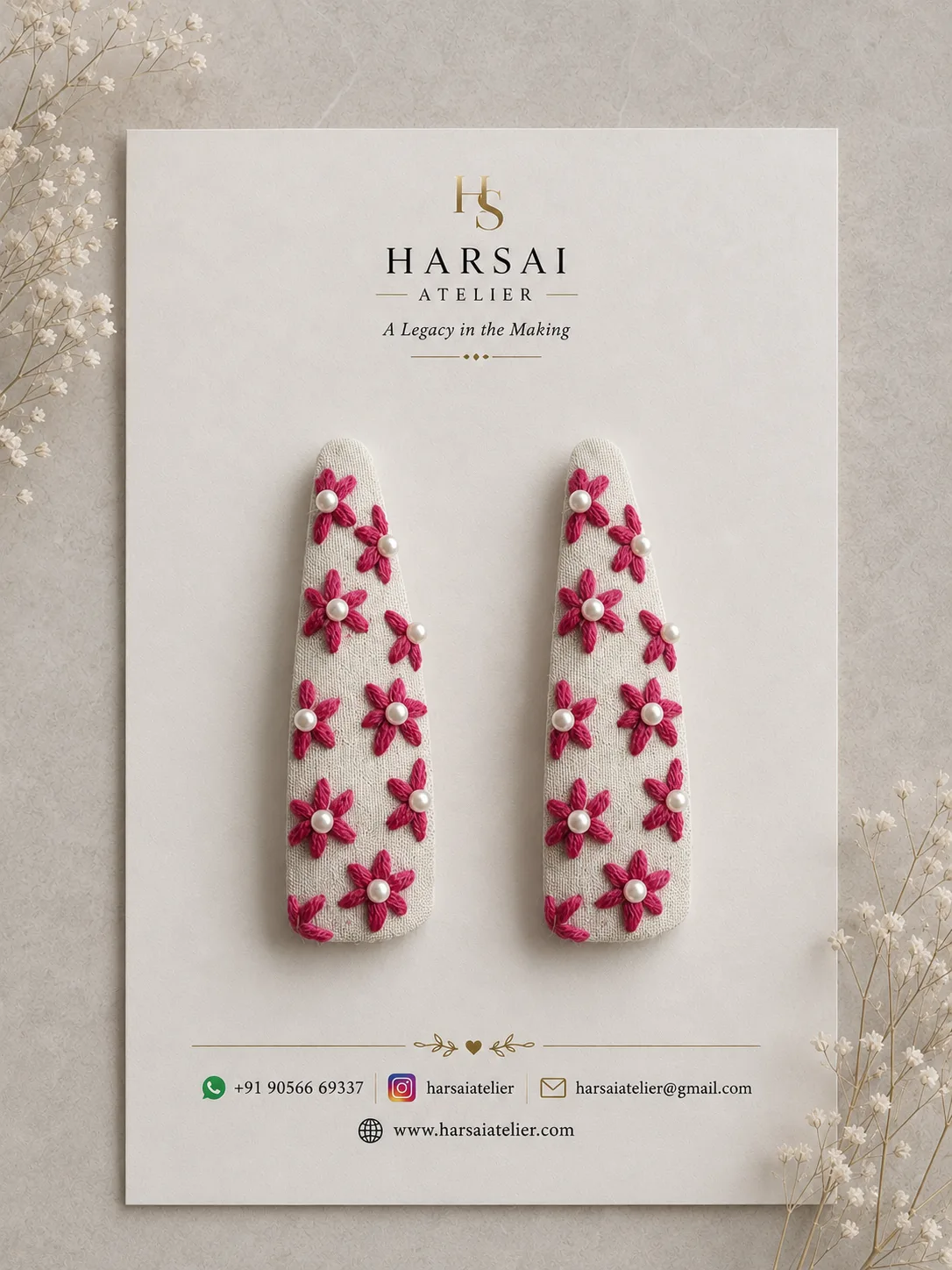 Pink daisy Tic Tac clips