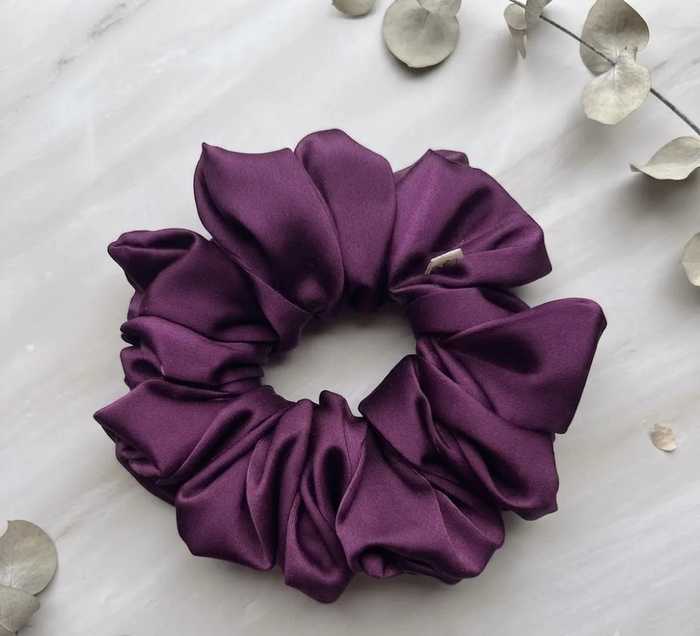 Rich premium silk scrunchies size Large