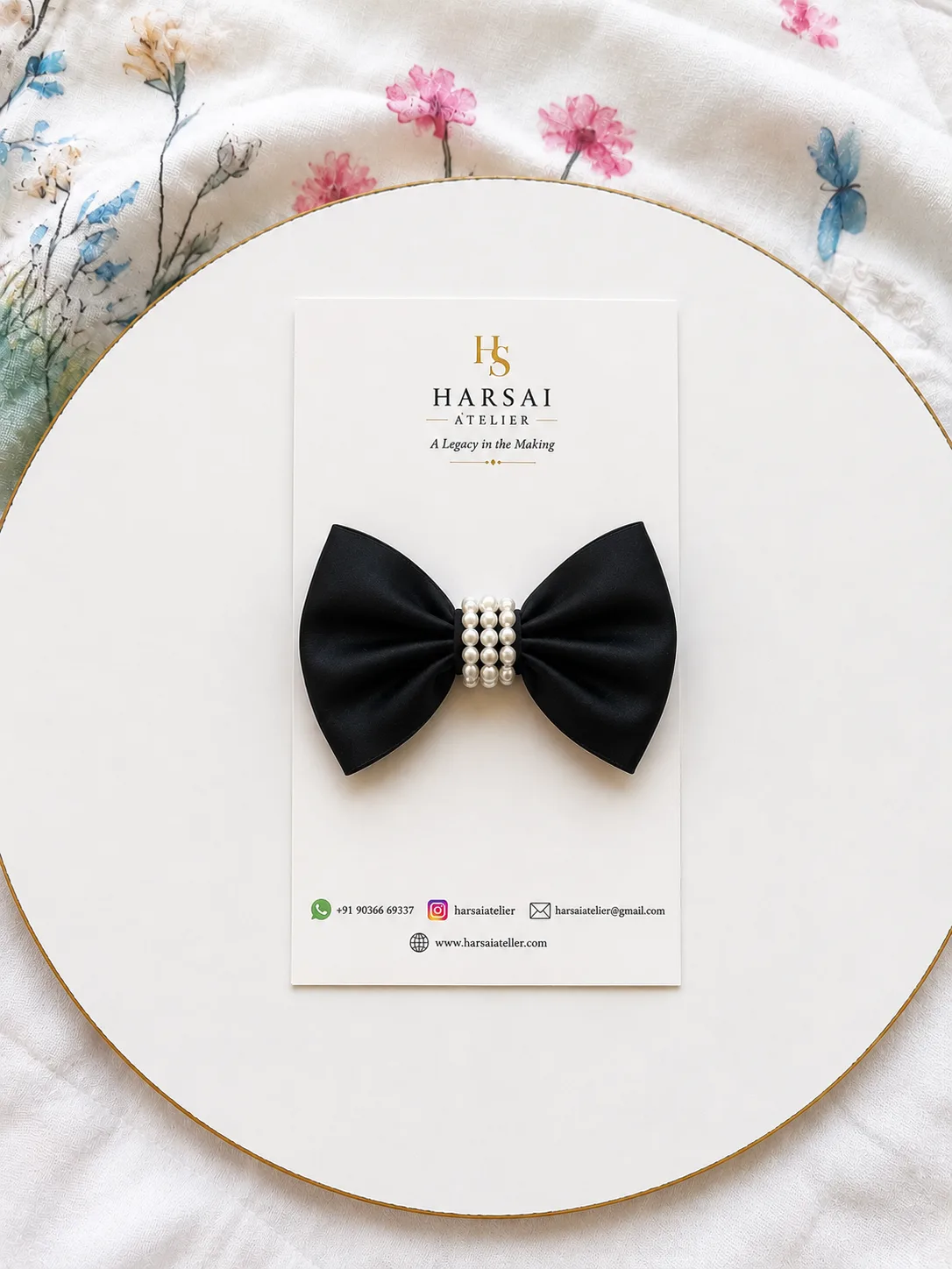 Black pearl  Bow Black pearl